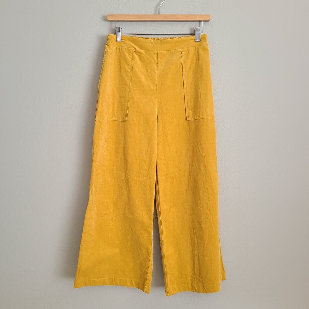 Good Luck Gem Mustard Yellow Cropped Pants Wide Leg Size Medium
